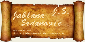 Jablana Srdanović vizit kartica